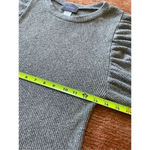 Hudson Gray  Waffle Knit Long  puff Sleeve top Photo 2