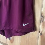 Nike  Women's Medium Maroon Running Shorts Elastic Waist Band Athletic‎ Pockets Photo 1