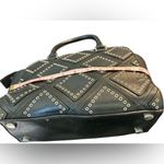 Michael Kors  Selma Black Leather Satchel Bag Diamond Grommet Accents‎ Photo 4
