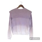 MONROW Revolve Purple Ombre Sweatshirt Top Ruffle Shoulder Cotton Size Large New Photo 2