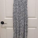 Buenos Ninos Navy Blue with White Flowers Spaghetti Strap Boho Jumpsuit Size M Photo 0