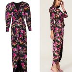 delfi collective lindsay floral dress size XS black purple pink green C1 Photo 3