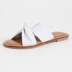 Soludos | Size 9 Cream and Brown Bow Leather Clara Beach Slide Sandals Photo 7