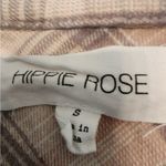 Hippie Rose  plaid beige long sleeve button down shirt Size womens small Photo 3