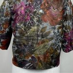 D & Y Metallic Silver Purple Cropped Jacket Size S Photo 7