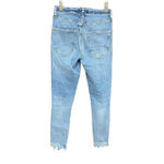 AGOLDE ‎ Sophie Skinny Jeans High Rise Crop Raw Hem Denim Hyper Blue Size 24 Photo 6