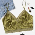 SheIn Floral Jacquard Lace Trim Cami Top Photo 0