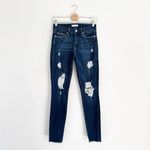 Good American  Good Legs Distressed Ripped Raw Hem Size 2/26 Style GAGLRE899 Photo 2