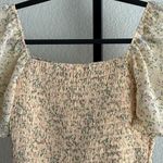 As You Wish Yellow Floral High Low Smocked Dress Puff Sleeve Small Romantic Cottagecore Midi Photo 9