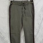 Sunday Revolve Le Soleil Pant Contrast Stripe Frayed Hem in Cactus Size 28 NWT Green Photo 4