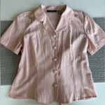 Vintage Sag Harbor Pink Short Sleeve Tie Back Blouse Jacket Blazer Size Medium Photo 8