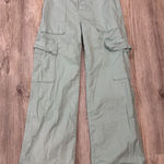 Hudson Cargo Pants Wide Leg Lt Sage Green Size 25 Utility Pockets Photo 0