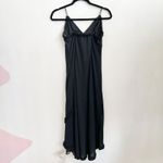 Vintage Black Sheer Babydoll Maxi Dress, Gothic Coquette Formal‎ Grunge Small Photo 1