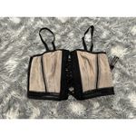 Victoria's Secret Black and Tan Lace Corset Medium M Photo 4