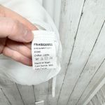 Boutique Shirt Women Sz Small White Ruffle Tie Collar Long Sleeve Blouse Preppy Photo 3