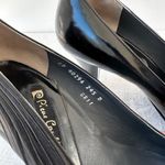 Pierre Cardin Vintage Black Patent Leather Heels Party Career Pumps Size 6.5 Photo 2