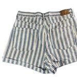 American Eagle denim STRIPE mom short Photo 1