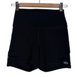Alo Yoga  Black Cutout High Waist Biker Shorts Women's Size XS Photo 0
