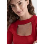 DKNY Long Sleeve Cut Out Ribbed Sweater Size XL Photo 1