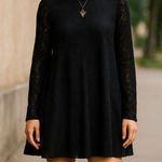 Vintage Havana Women’s  Boho Lace Sheer Dress Coverup L Goth Emo Photo 0