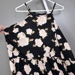 Torrid Georgette Drop Waist Halter Top Blouse Size 1 Black Sleeveless Floral Photo 1