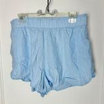 Universal Threads Universal Thread Sunset Blue Chambray Pull On Relaxed Linen Shorts Large NEW Photo 0