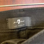 7 For All Mankind Black Faux Leather Coated Skinny Jeans Size 34 Photo 3