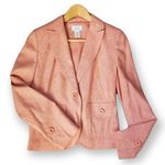 Loft  Dusty Pink Tweed Blazer Wool Blend with Silk Lining Sz 6 Photo 0