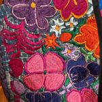 VTG GUATEMALAN PURPLE FLORAL EMBROIDERED VEST Size Large Photo 1