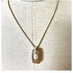 Agate pendant necklace on brown cord Photo 1