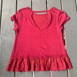Lace Peplum Open Back Top Size XS Photo 3