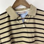 Bugle Boy Vintage‎  Striped Polo Tan Size M Photo 2