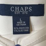 CHAPS Dress Womens Large Black White Colorblock Sheath Ruched Stretch Boatneck Photo 3