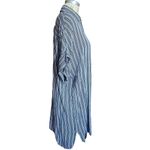 Faithfull the Brand Blue & White Oversized Collared Shirt Dress Size Medium Photo 1