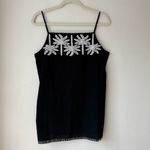 Johnny Was  Workshop Hannah Black Palm Tree Embroidered Tunic Tank S NWT Photo 5