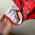 Modcloth  The Gilda Red Floral One-Piece Swimsuit Size Large Photo 3