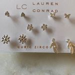 LC Lauren Conrad NWT  Silver Tone Nature Shape Earring Set Photo 1