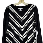 Liz Claiborne  Black Chevron Sweater nwt Photo 1