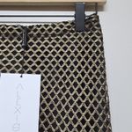 Alexis Larissa Lace Pencil Skirt Gold Metallic Mesh Black Lined Size Small NWT Photo 1