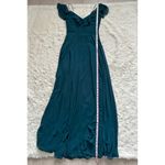Jenny Yoo Collection Dress Mila Luxe Chiffon Maxi Caspian Sea Teal 0 Photo 12