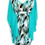 Solemi Tropical Kaftan Dress Turquoise One size Blue Photo 0