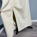 ZARA  Women Cream Lapel Collar Long Sleeves Denim Belted Cotton Topcoat Sz L Photo 9