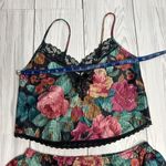 90s Vintage Petra Fashions Floral Lace Lingerie Sleep Set Small Medium Black Photo 4