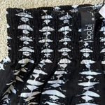 Bobi NWT  maxi skirt 100% cotton black and white pattern smocked waist XS Photo 3