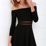 Lulus  Mesh Black Skater Dress Photo 0