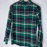 Barbour  Green Plaid Flannel Button‎ Down Women’s 4 Photo 0