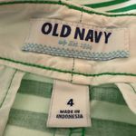 Old Navy  Green White Striped Shorts Horizontal Stripes Summer Women’s NWT Size 4 Photo 9