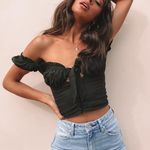 Princess Polly NWT ELOUISE CROP TOP BLACK Photo 0