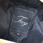 Fay Womens Pea Coat Double Breasted Pleat Gray S Photo 5