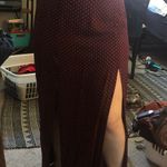 American Eagle  Maroon Maxi Skirt Photo 0